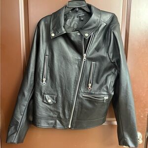 Torrid Black Leather Moto Jacket